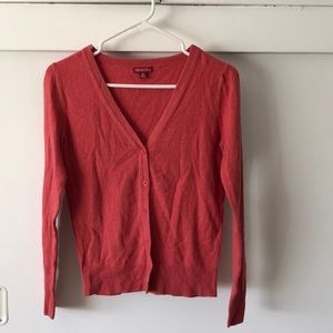 Merona- XS coral/brick color cardigan
